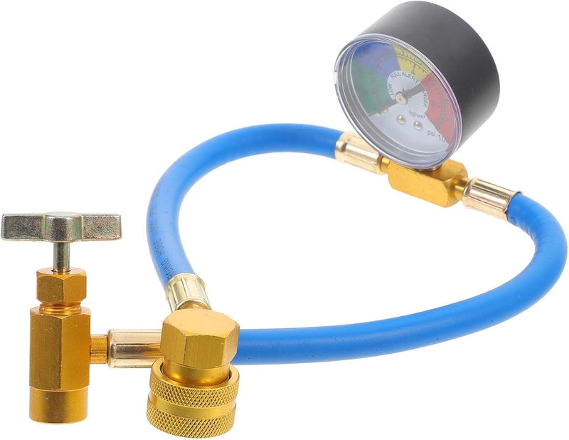 VICASKY طقم شحن تكييف الهواء للسيارة خرطوم شحن الغاز طقم خرطوم شحن خرطوم شحن مع مقياس A/C 1/2 سيارة - Image 1